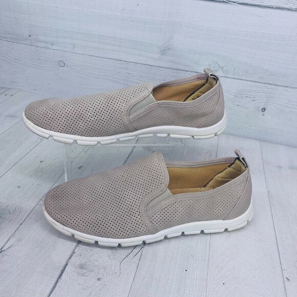 Eurosoft Soft By Sofft Women CARITA Beige Perorated Slip On Loafer Shoe Sz 8  M - Picture 6 of 10